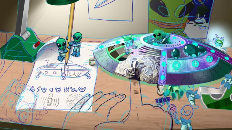 Cute Little Aliens: helping Hand by Earthquake87 on Newgrounds