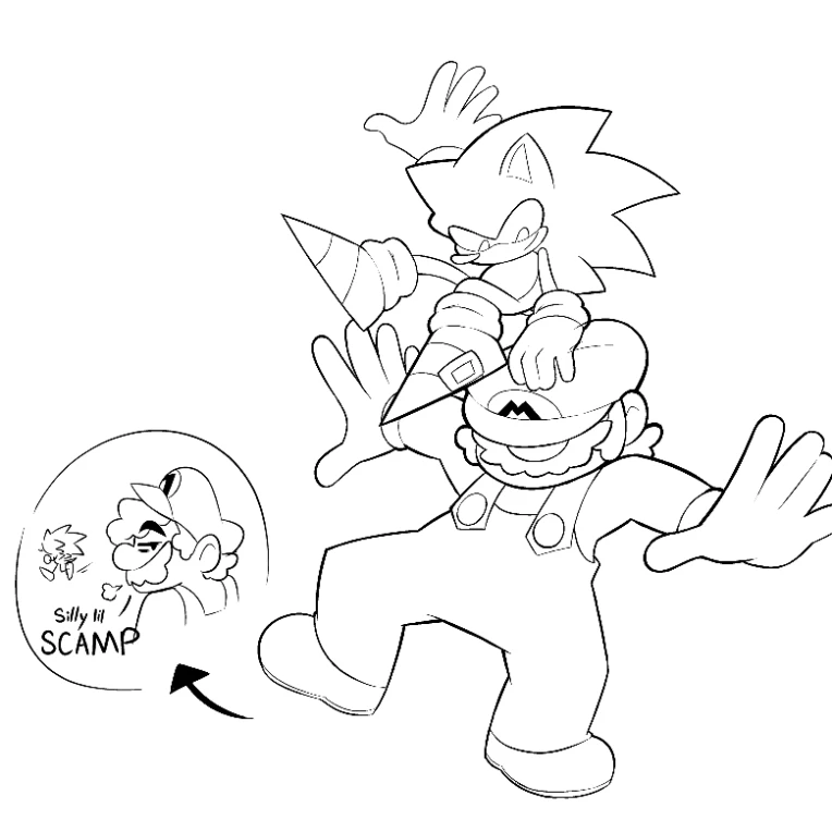 Super Mario & Sonic Wonderstars by Nalaxy-Sketches545 on