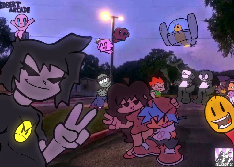 Newgrounds character and my OC's (remake) by RobertArcade1k on Newgrounds