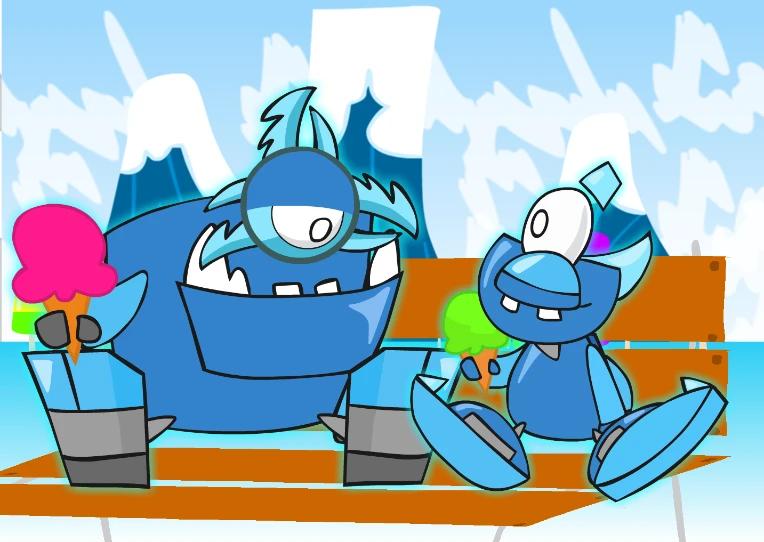 Snow brothers chillin' by Topsylance on Newgrounds